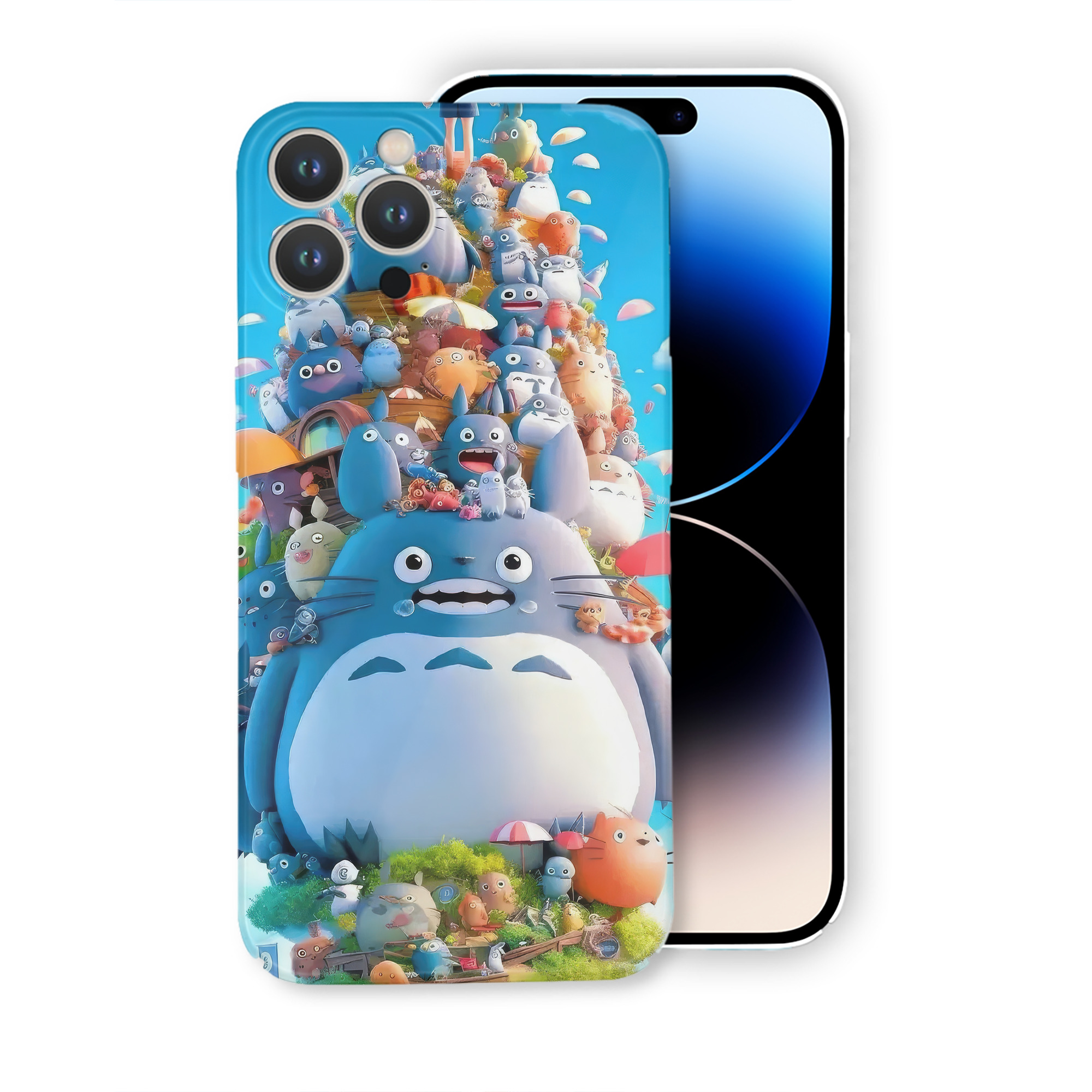 （画像用） となりのトトロ 草壁メイ 草壁サツキ My Neighbor Totoro Satsuki Kusakabe Mei Kusakabe 【iPhone 14シリーズ対応】ハードケース